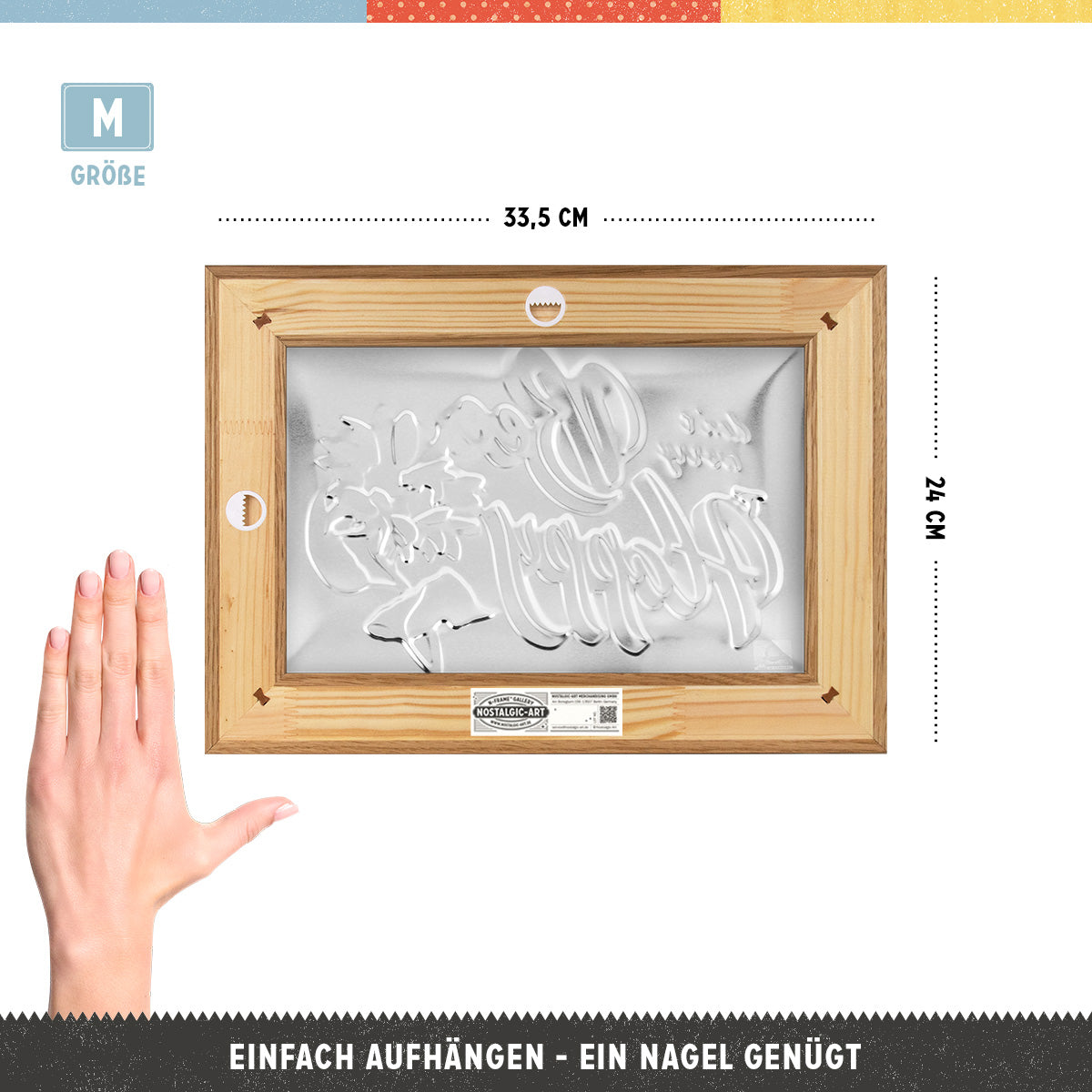 nostalgic-art-bee-happy-special-edition-cornice-n-frame-m-24x33-5-cm image 2