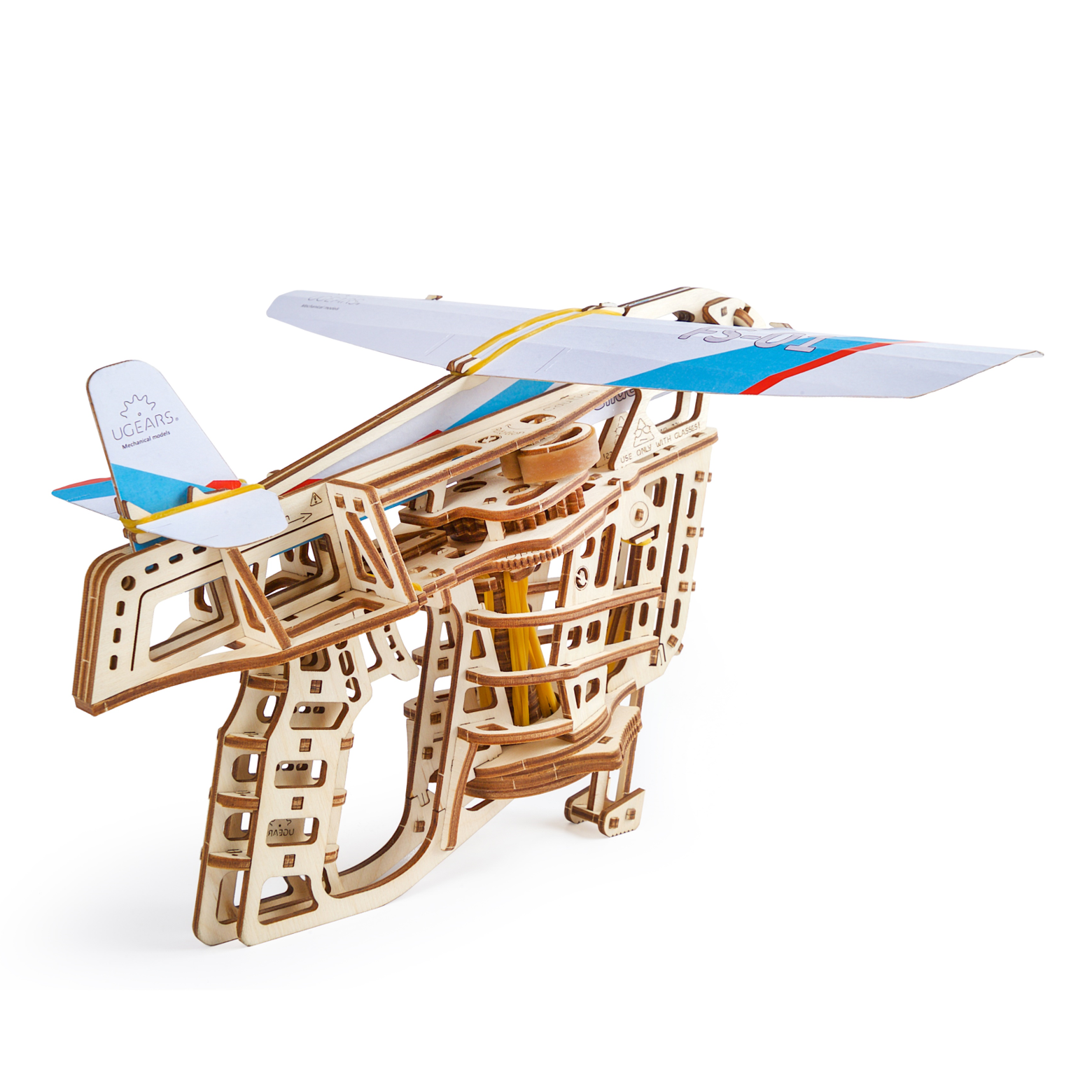 ugears-flight-starter-catapulta-meccanica-con-3-aerei image 1
