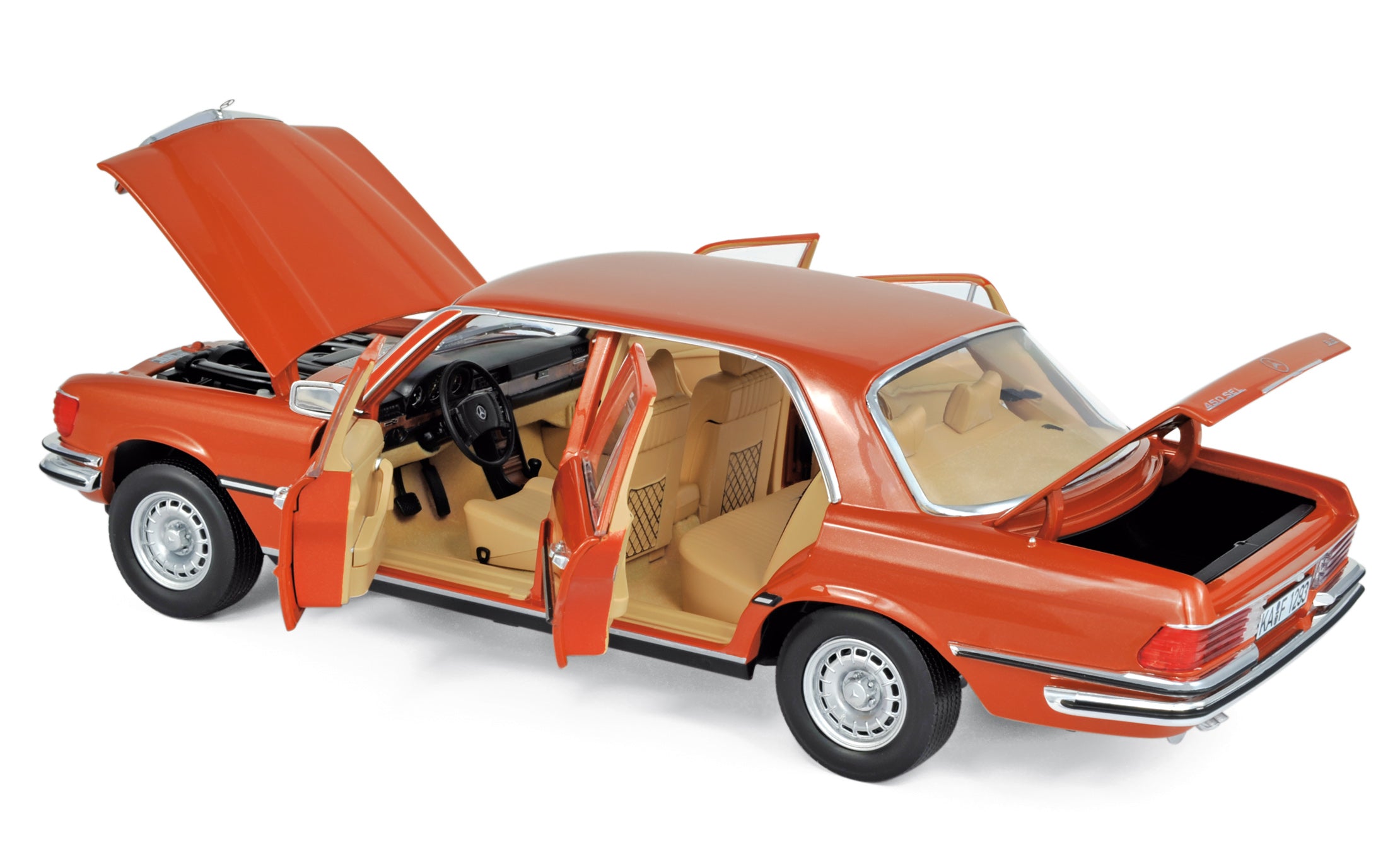 norev-mercedes-benz-450-sel-6-9-1976-inca-orange-1-18-modellino-die-cast image 2