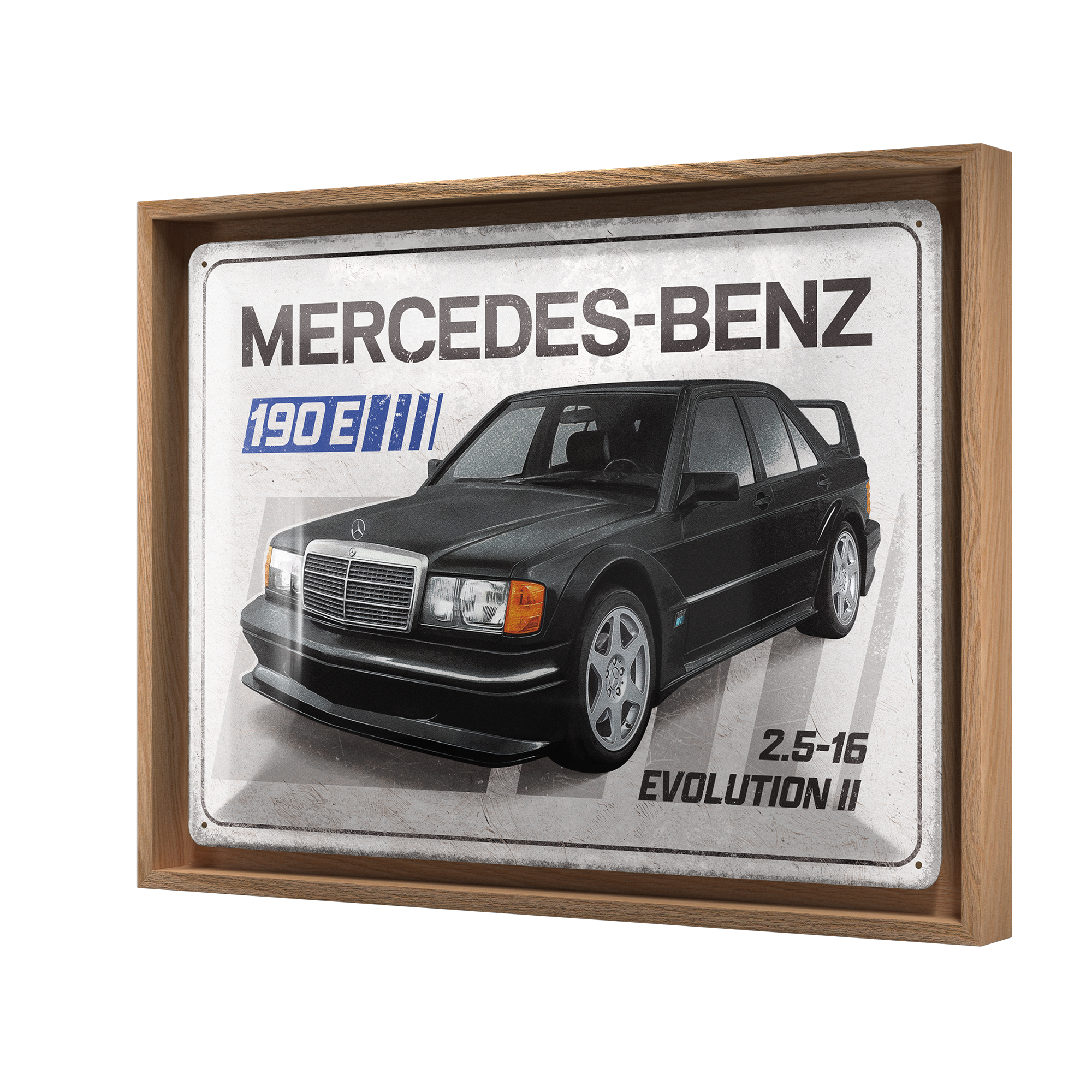 nostalgic-art-mercedes-benz-190-e-2-5-16-evolution-ii-cornice-n-frame-l-33-5x44- image 1