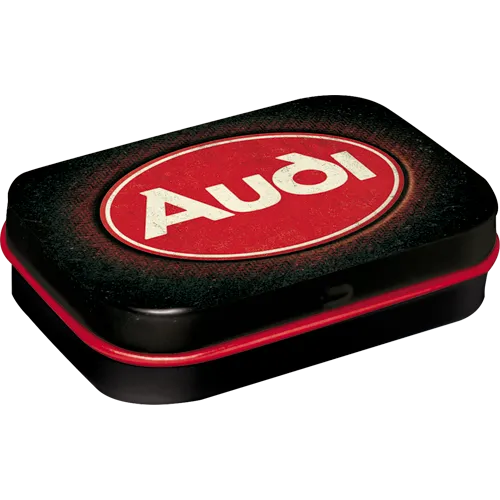 nostalgic-art-audi-logo-red-shine-scatolina-tascabile-con-mentine image 1