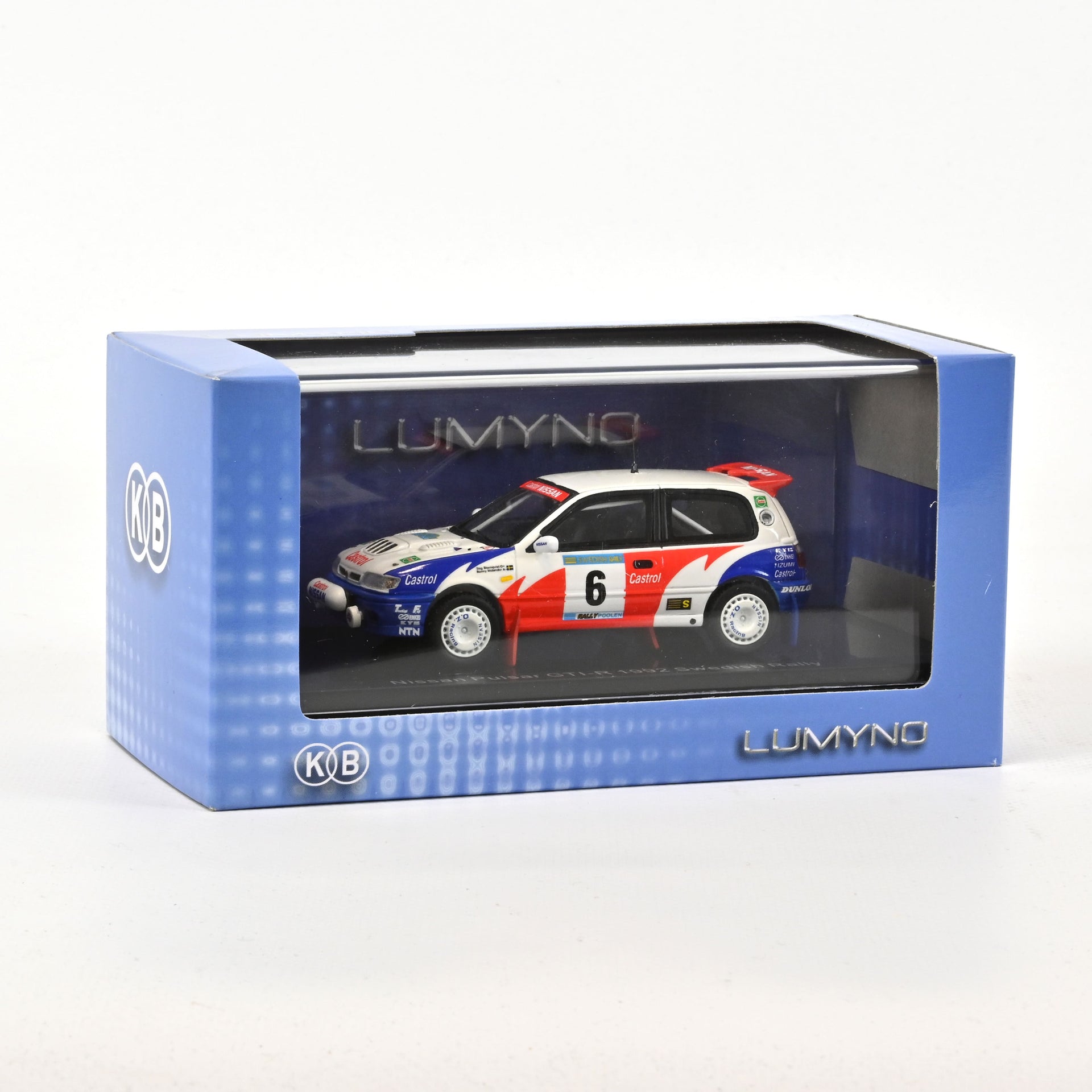 norev-nissan-pulsar-gti-r-1992-rally-svezia-n-6-1-43-modellino-auto image 1