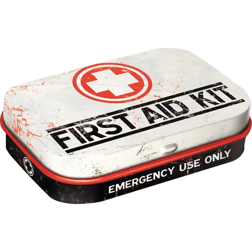 nostalgic-art-first-aid-kit-classic-scatola-tascabile-metallo-con-mentine image 1