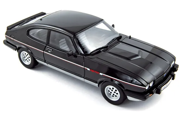 norev-ford-capri-mk-3-2-8-injection-1983-nero-e-argento-modellino-auto-1-18 image 1