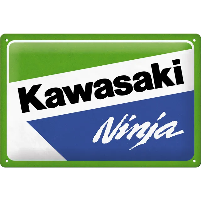 nostalgic-art-kawasaki-ninja-targa-in-metallo-20x30-cm image 1
