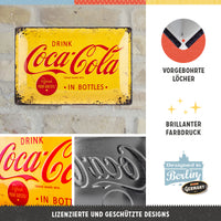 nostalgic-art-coca-cola-logo-yellow-targa-in-metallo-20-x-30-cm image 2