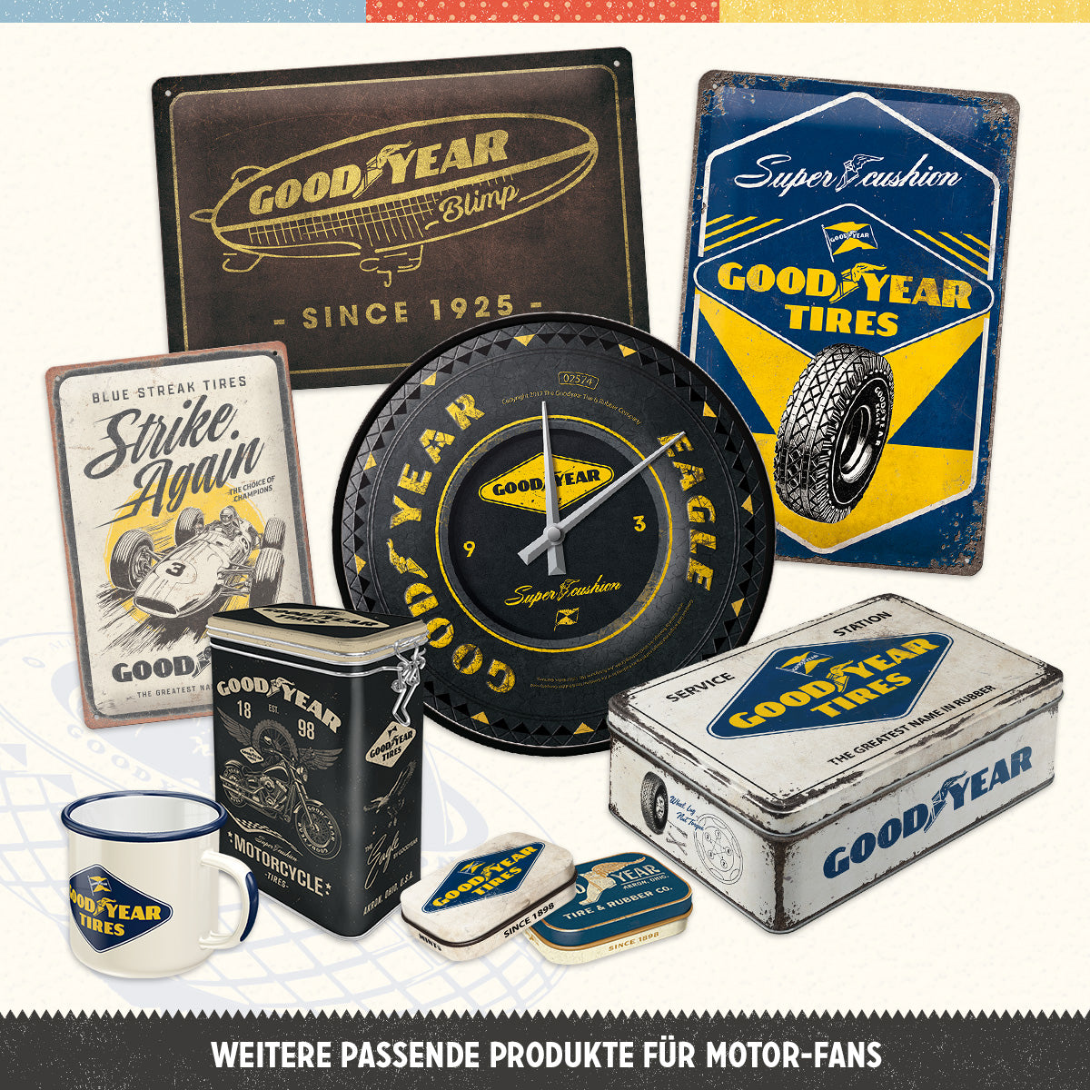 nostalgic-art-goodyear-wheel-portachiavi-rotondo-4-cm image 7