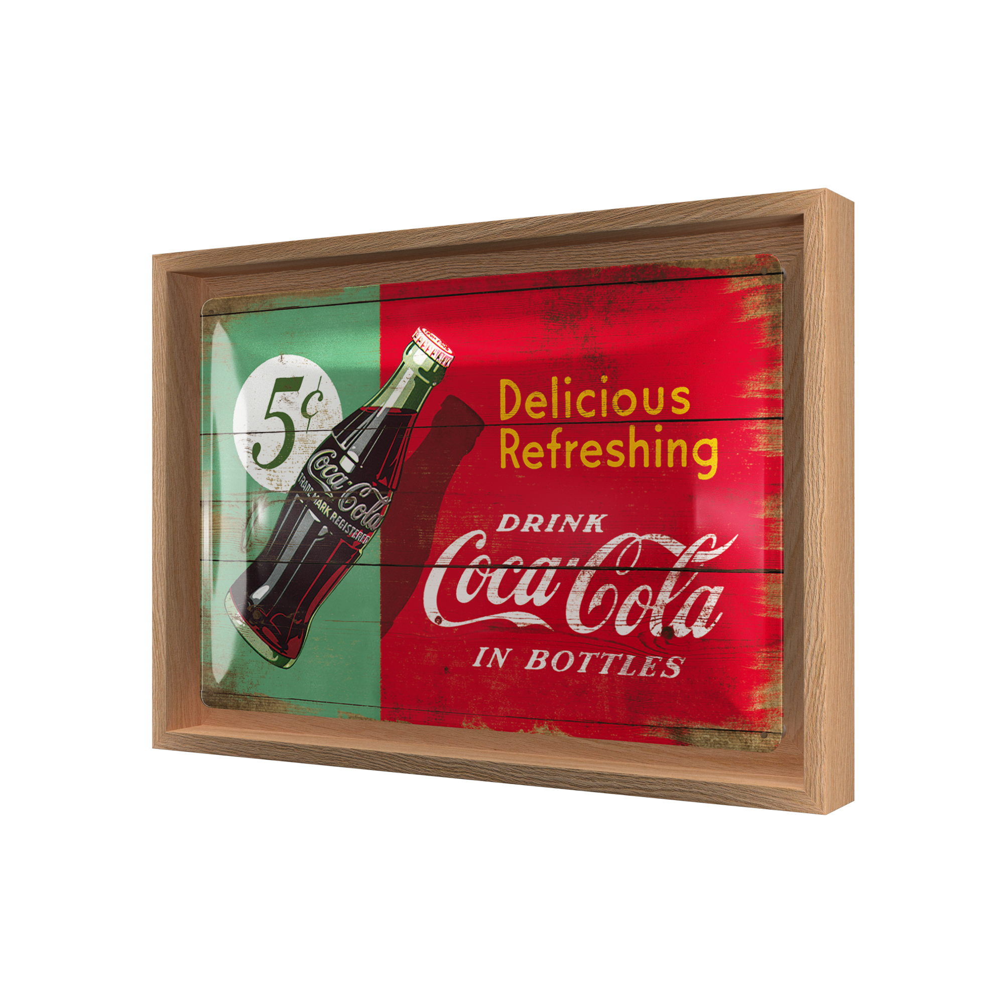 nostalgic-art-coca-cola-delicious-refreshing-green-n-frame-m-edition-targa-con-c image 1