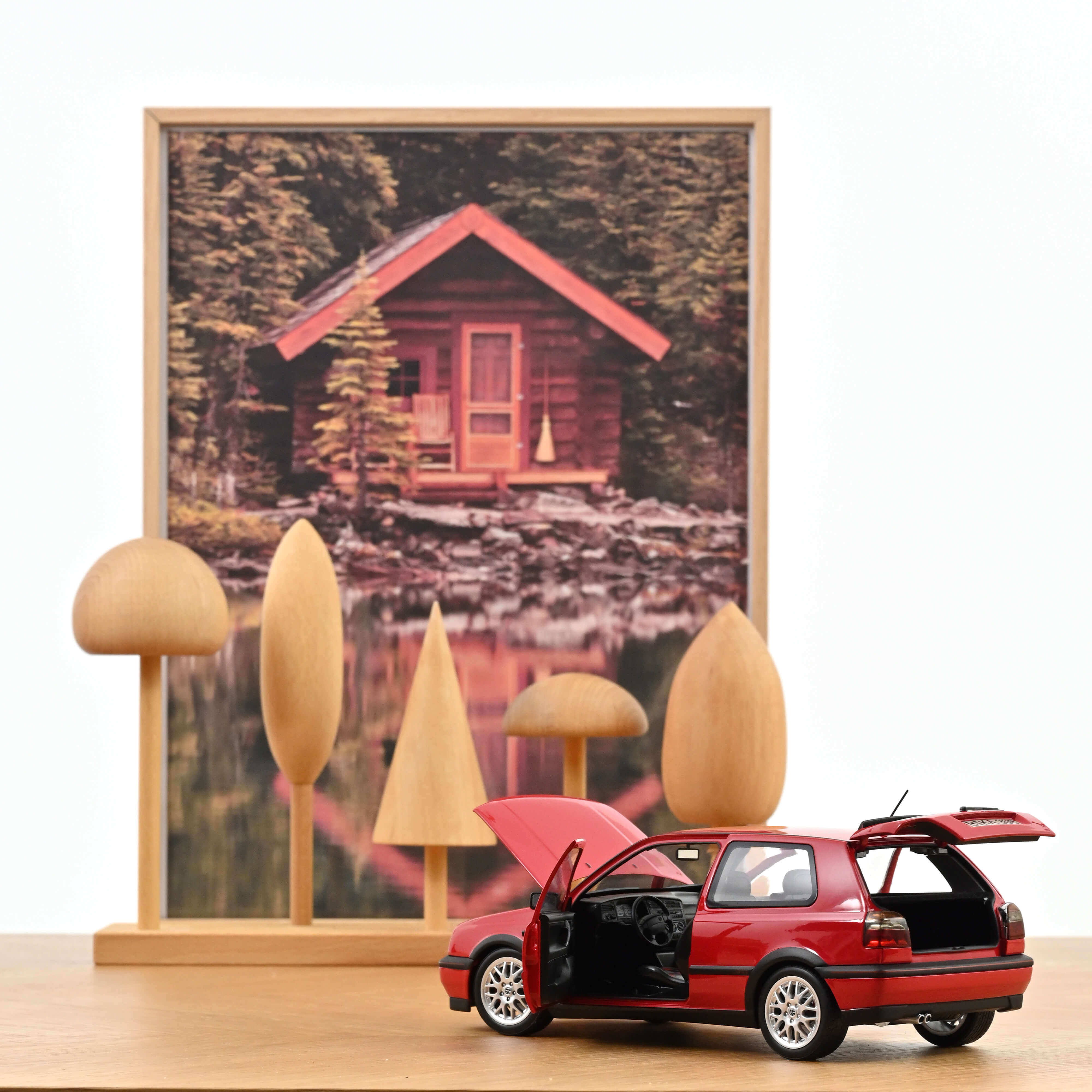 norev-vw-golf-gti-20-anni-1996-modellino-auto-1-18-rosso-flash image 8