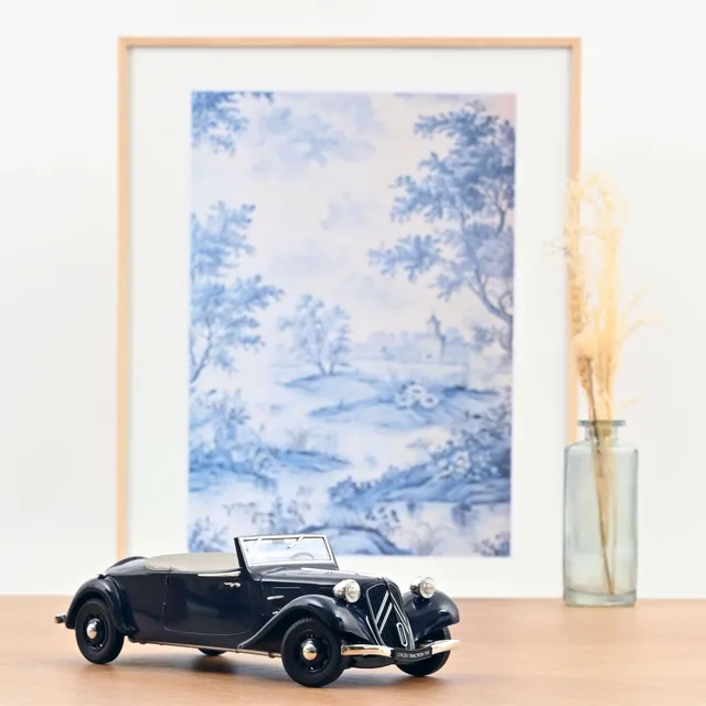 norev-citro-n-traction-cabriolet-1938-modellino-auto-1-18-blu-scuro image 1