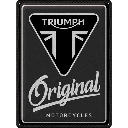nostalgic-art-triumph-original-motorcycles-targa-in-metallo-30x40-cm image 1