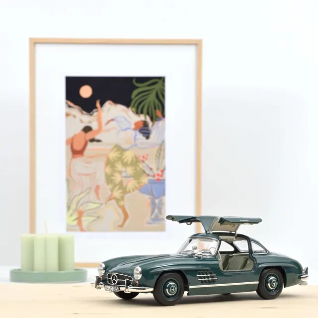 norev-mercedes-benz-300-sl-1954-verde-1-18-ali-di-gabbiano image 1