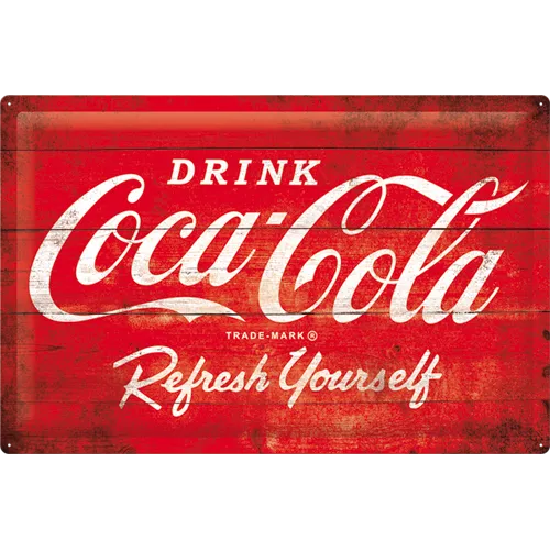 nostalgic-art-coca-cola-logo-red-refresh-yourself-targa-metallo-40x60-cm image 1