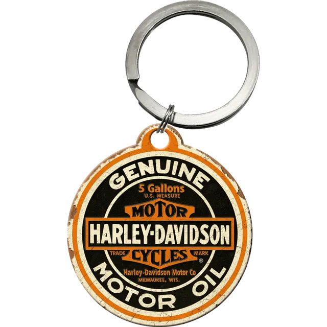 nostalgic-art-harley-davidson-genuine-motor-oil-portachiavi-4-cm image 1