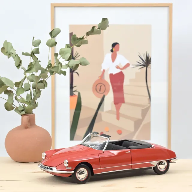 norev-citro-n-ds-19-cabriolet-1961-rouge-corail-1-18 image 1
