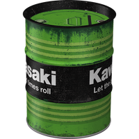 nostalgic-art-kawasaki-let-the-good-times-roll-salvadanaio-fusto-olio-600-ml image 2