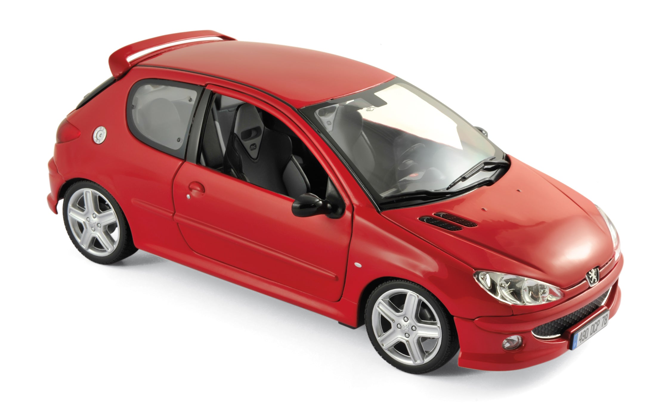 norev-peugeot-206-rc-2003-modellino-auto-1-18-rosso-aden image 1