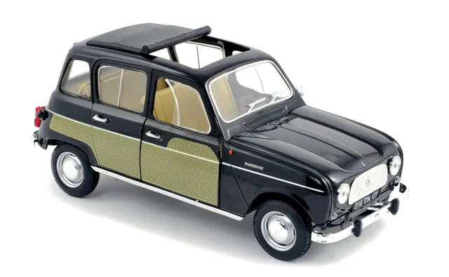 norev-renault-4l-parisienne-1963-modellino-die-cast-1-18-nero-e-giallo image 1