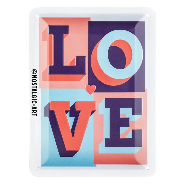 nostalgic-art-love-targa-in-metallo-15x20-cm image 1