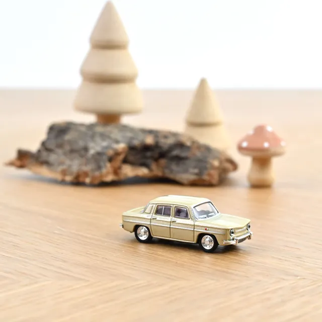 norev-renault-8-1964-1-87-modellino-beige-metallizzato-minijet image 1