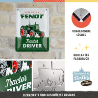 nostalgic-art-fendt-tractor-driver-targa-in-metallo-15x20-cm image 2
