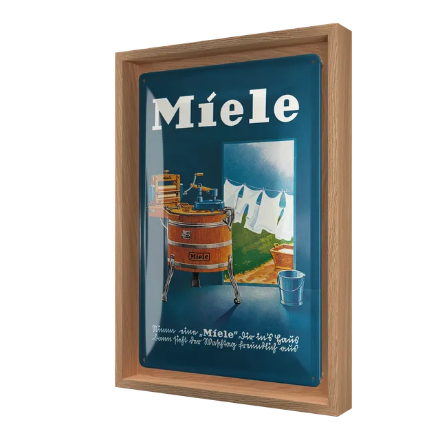 nostalgic-art-miele-waschbottich-n-frame-m-cornice-in-legno-massivo-con-sistema- image 1