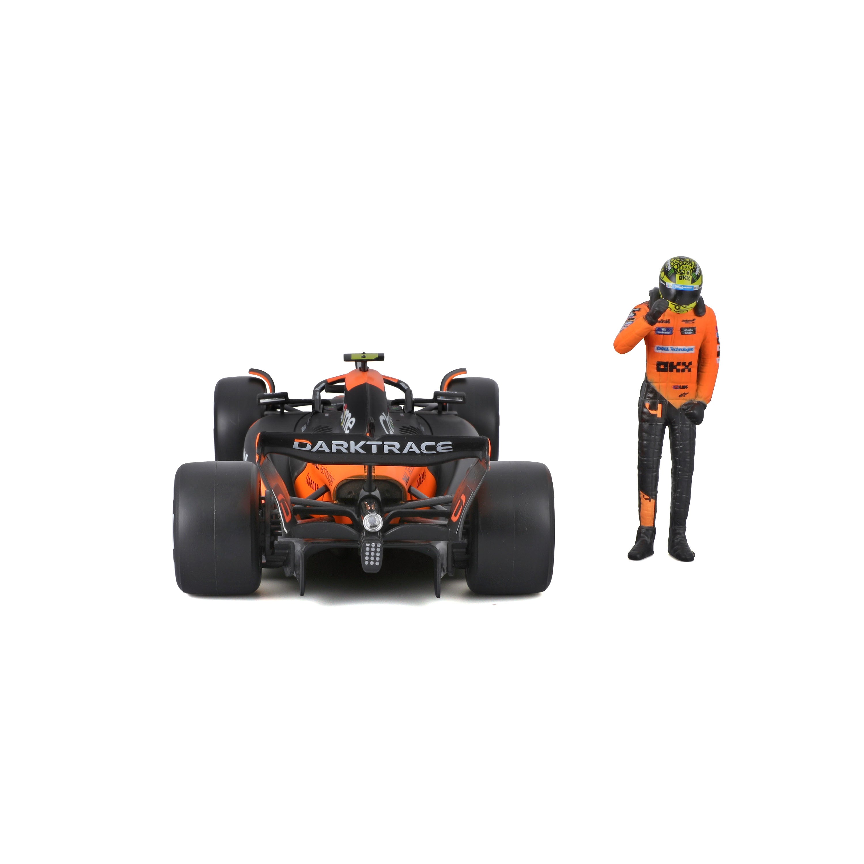 bburago-mclaren-mcl38-lando-norris-4-f1-2024-1-24-con-pilota-papaya-e-antracite image 5