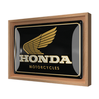 nostalgic-art-honda-mc-motorcycles-gold-targa-in-metallo-20x30-cm-2 image 4