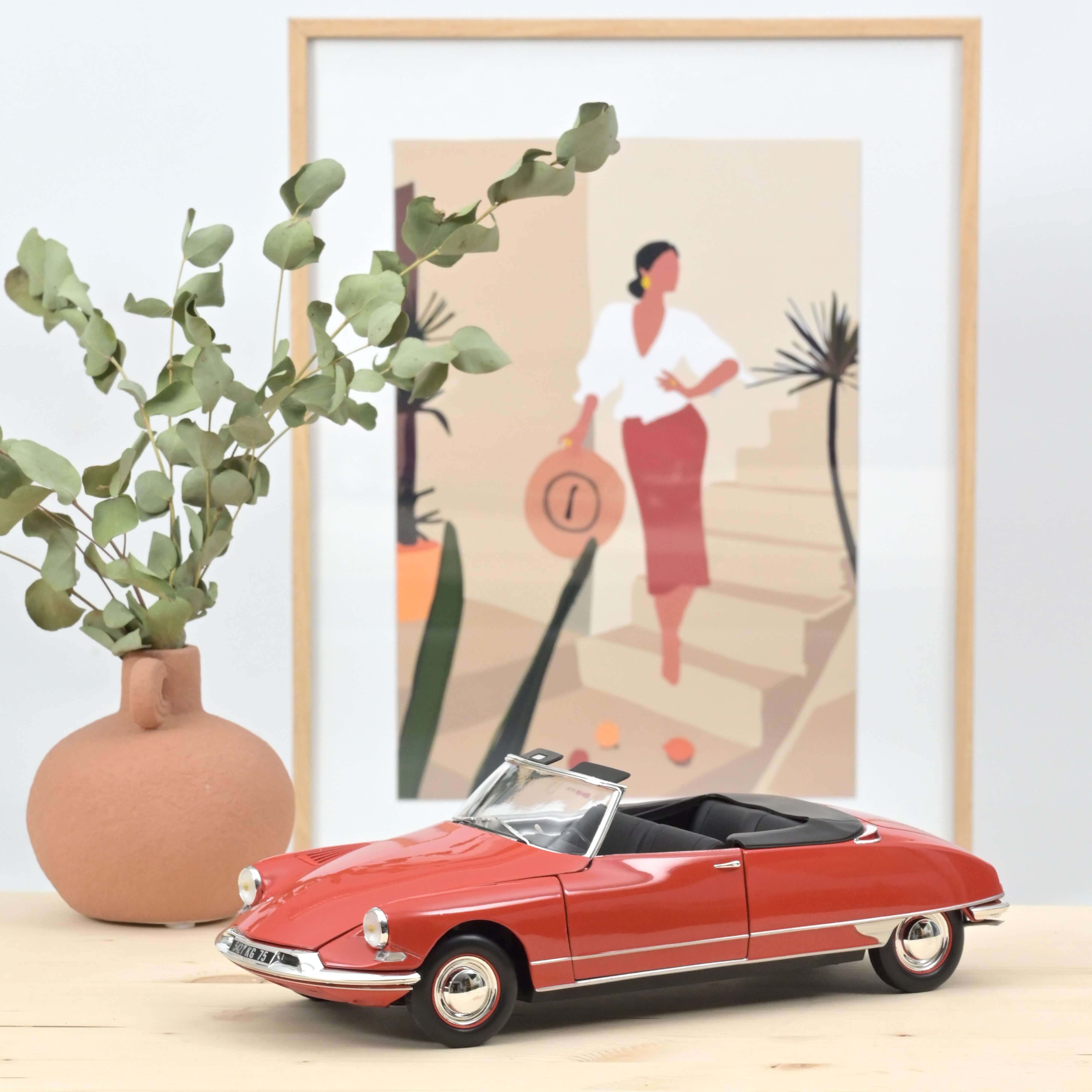 norev-citro-n-ds-19-cabriolet-1961-rouge-corail-1-18 image 1