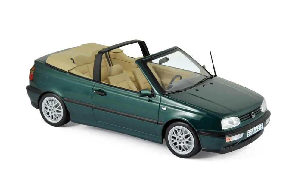 norev-vw-golf-cabriolet-1995-modellino-auto-1-18-blu-verde-metallizzato image 1