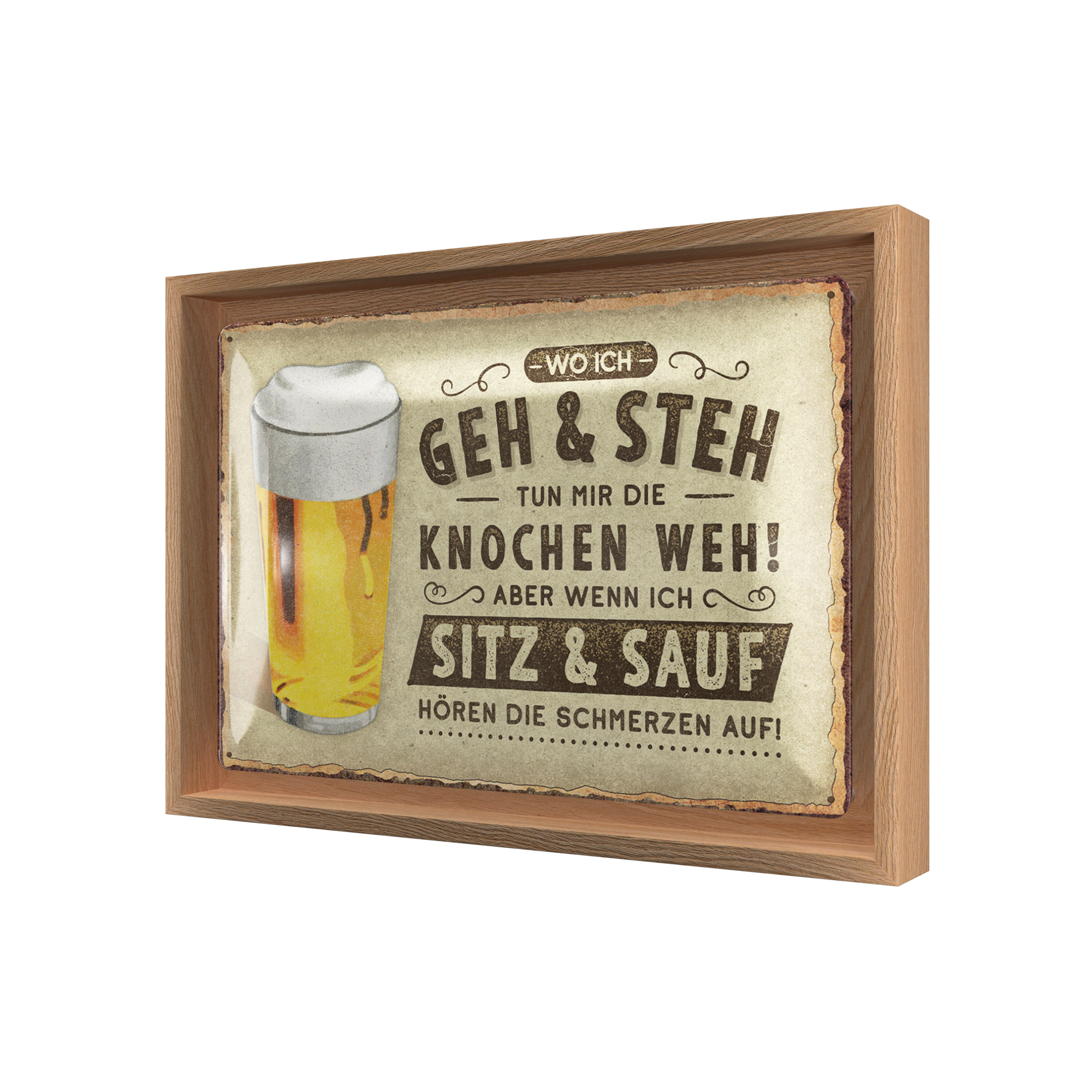 nostalgic-art-wo-ich-geh-und-steh-bier-n-frame-m-edition-insegna-in-metallo-con- image 1