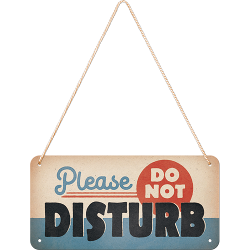 nostalgic-art-do-not-disturb-targa-in-metallo-da-appendere-10x20-cm image 2