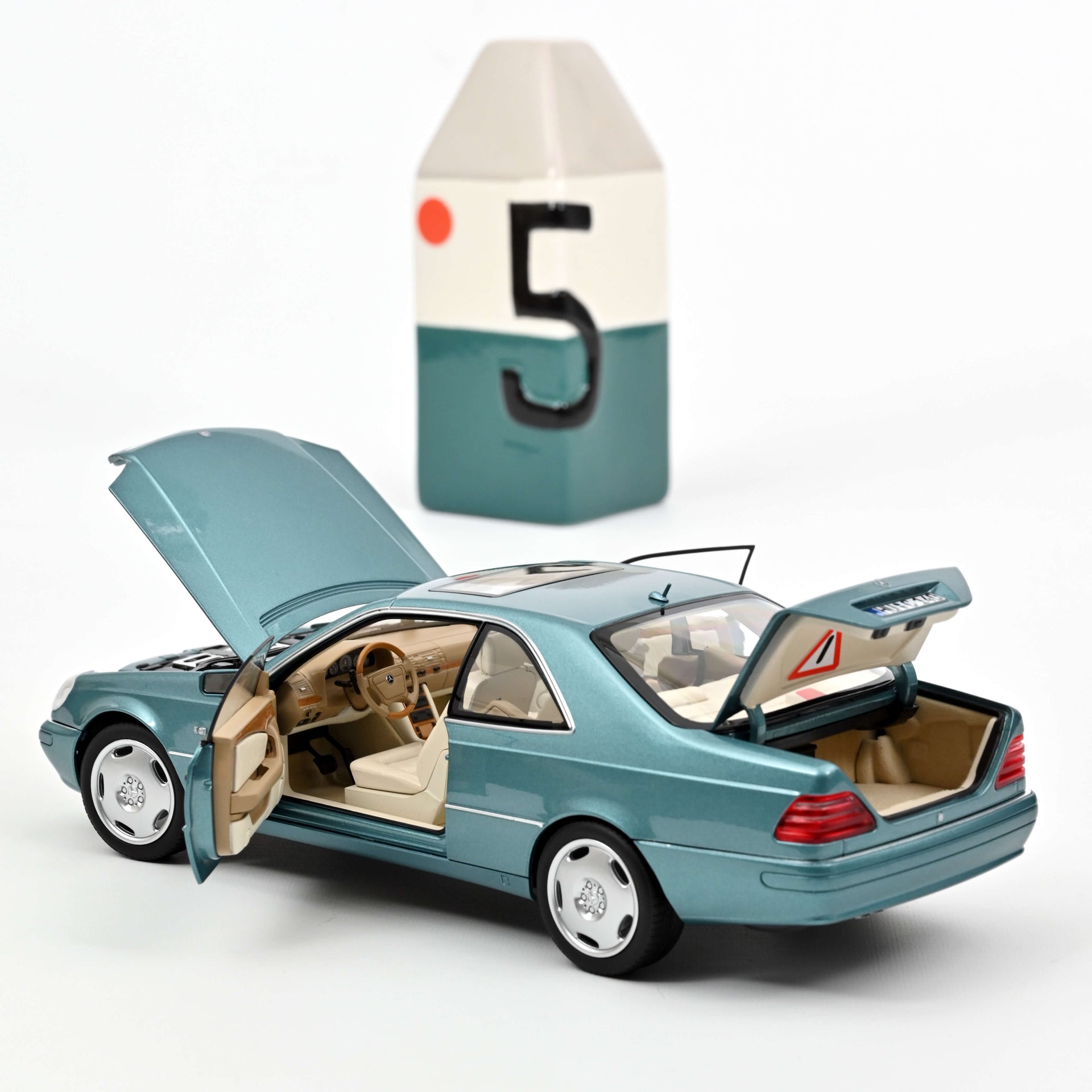 norev-mercedes-benz-cl600-coupe-1997-modellino-auto-1-18-blu-metallizzato image 1