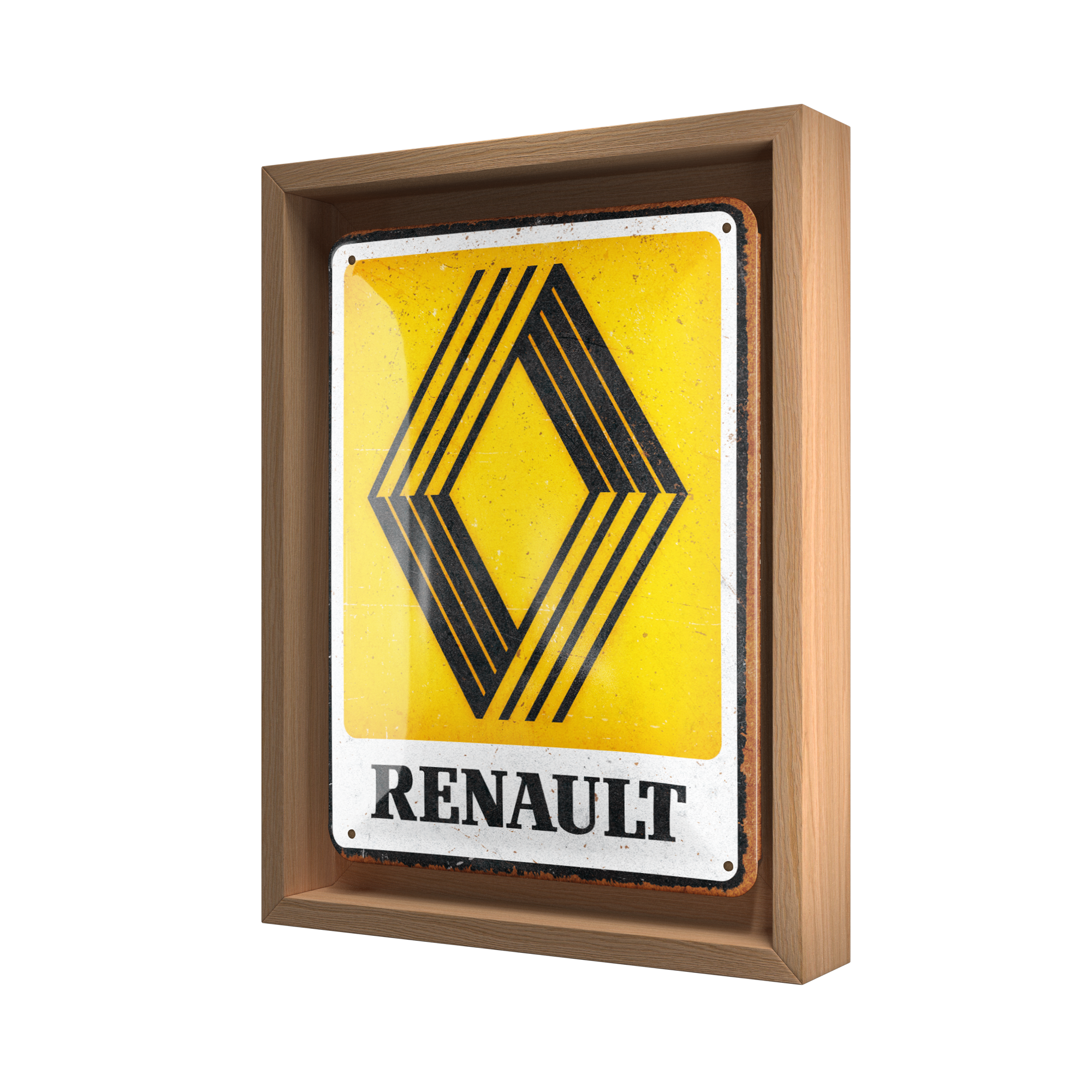 nostalgic-art-renault-logo-1972-n-frame-s-edition-cornice-in-legno-insegna image 1