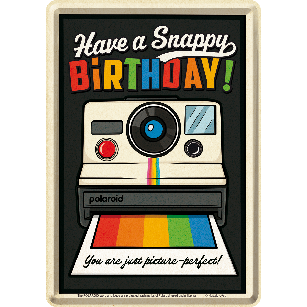 nostalgic-art-polaroid-snappy-birthday-card-in-metallo-10x14-cm image 1