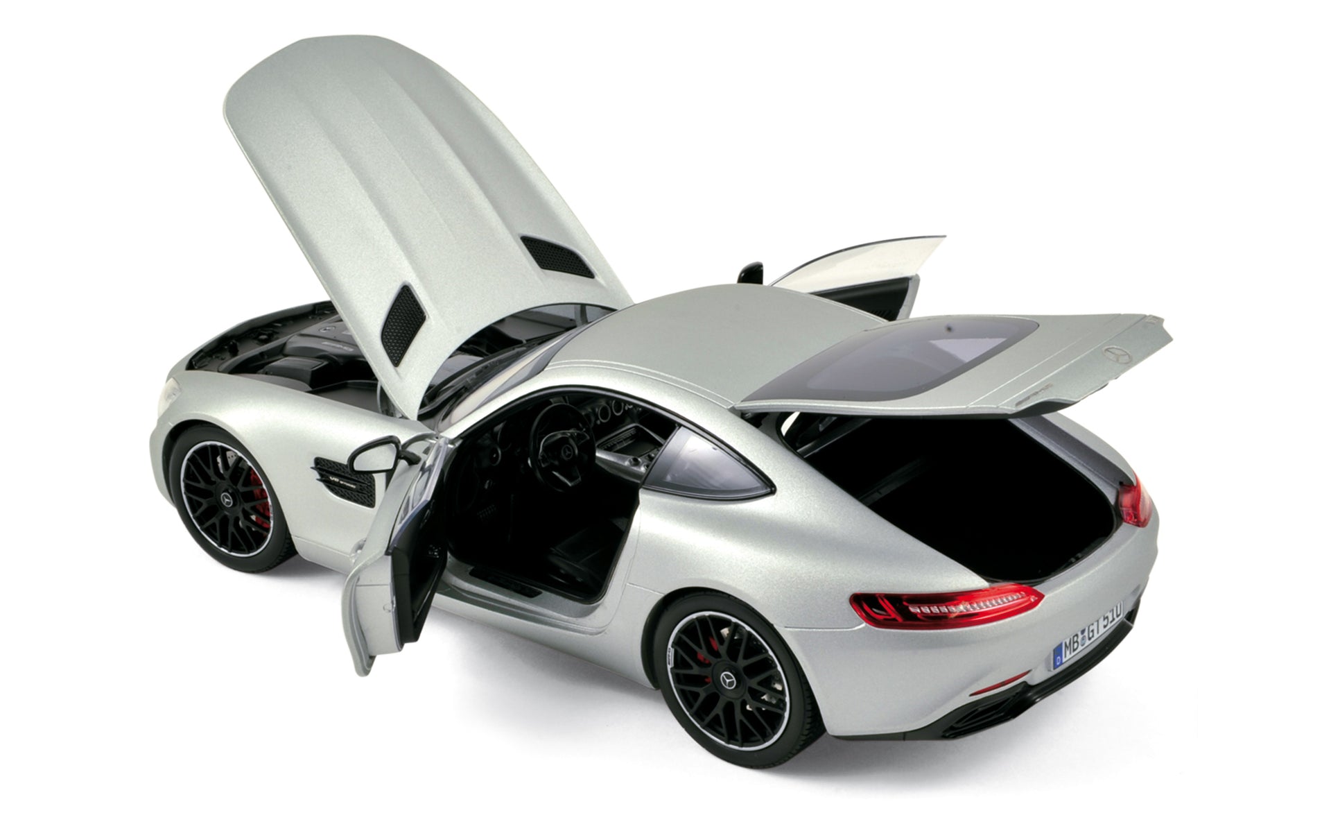 norev-mercedes-benz-amg-gt-2015-modellino-die-cast-1-18-argento image 1