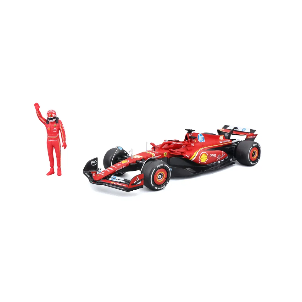 bburago-f1-ferrari-sf-24-2024-16-leclerc-1-24-con-pilota-die-cast image 1