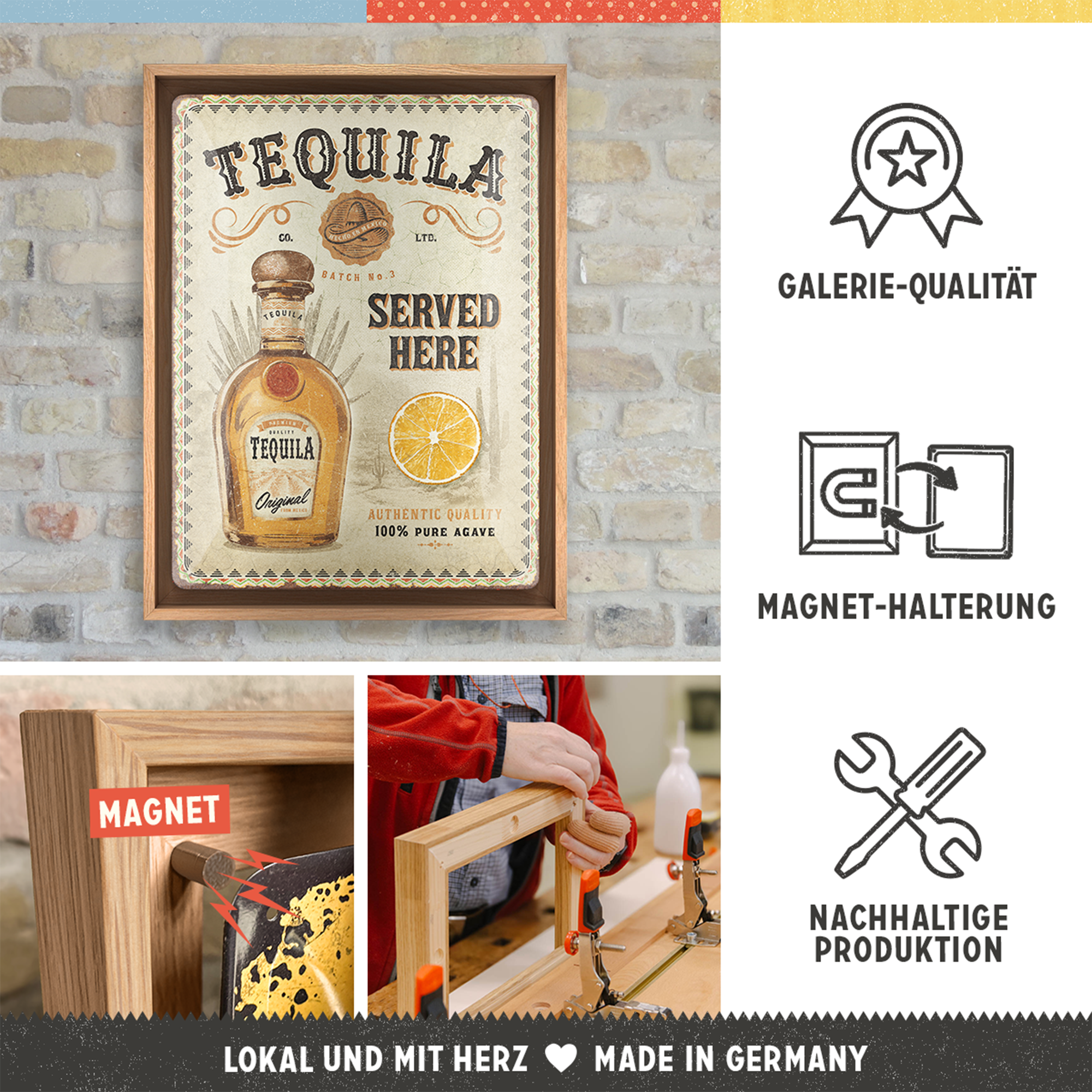 nostalgic-art-tequila-served-here-cornice-n-frame-l-per-targhe-in-metallo-con-si image 3