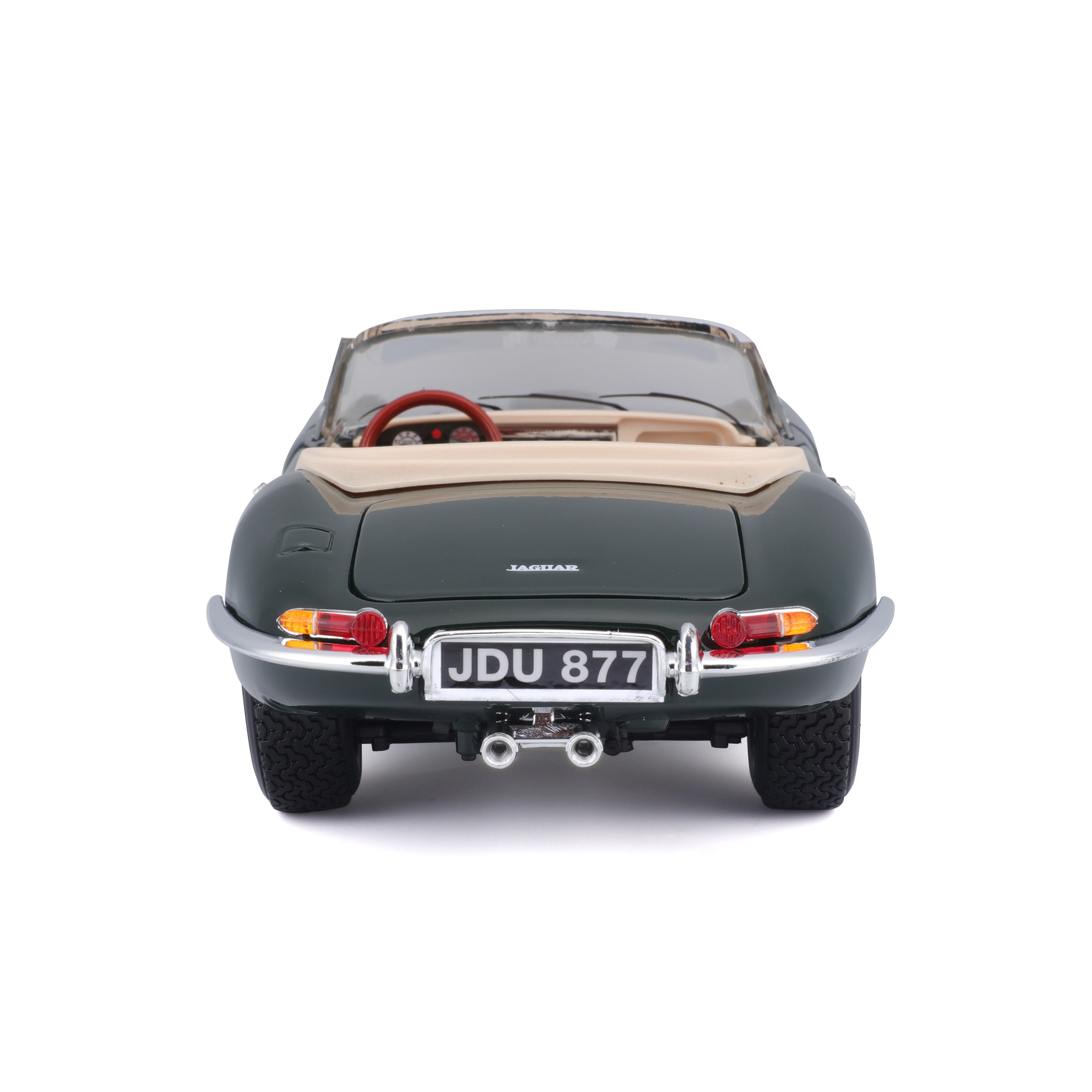 bburago-jaguar-e-type-cabriolet-1-18-verde-modellino-diecast-apribile image 4