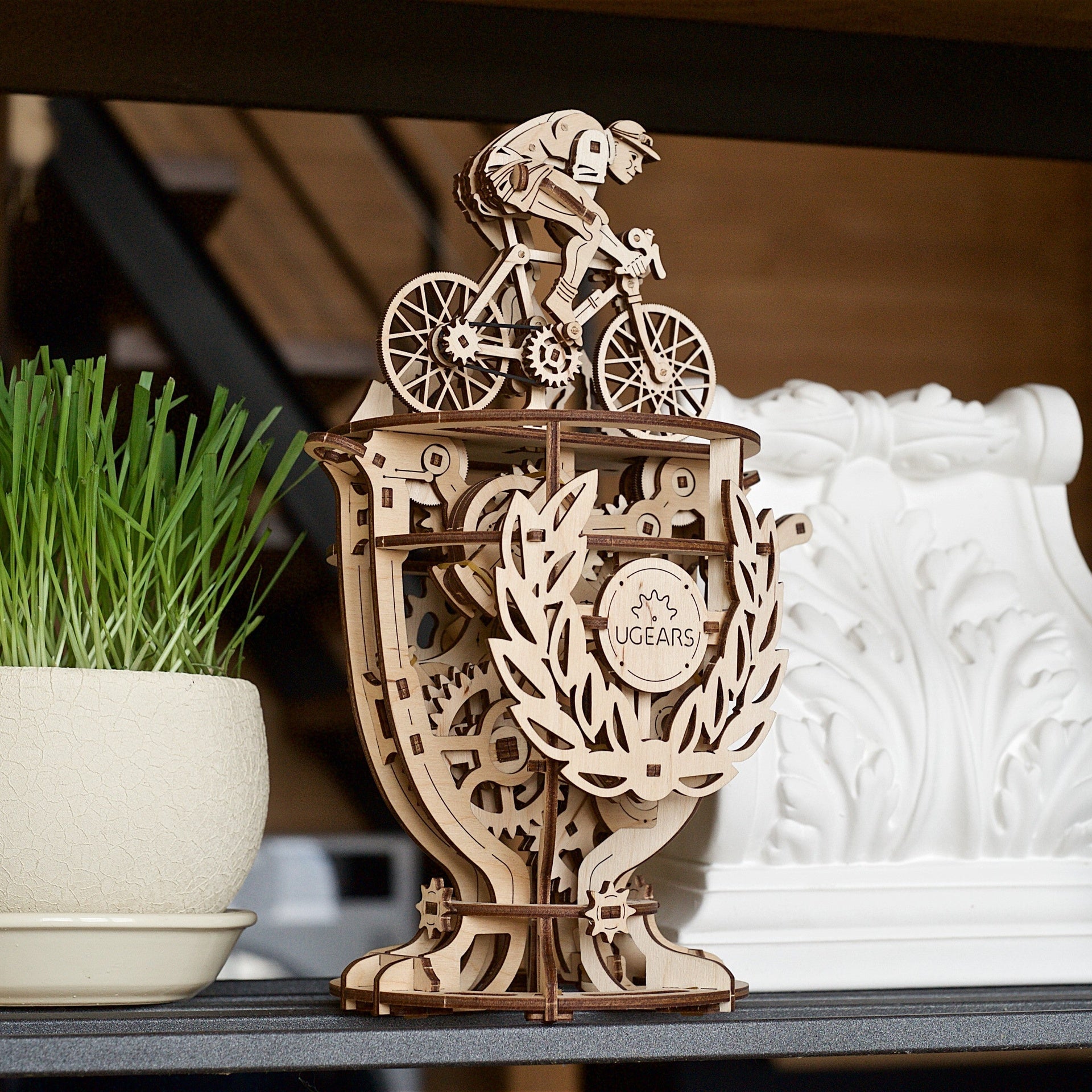 ugears-automaton-cyclist-puzzle-3d-meccanico-in-legno-ciclista image 8