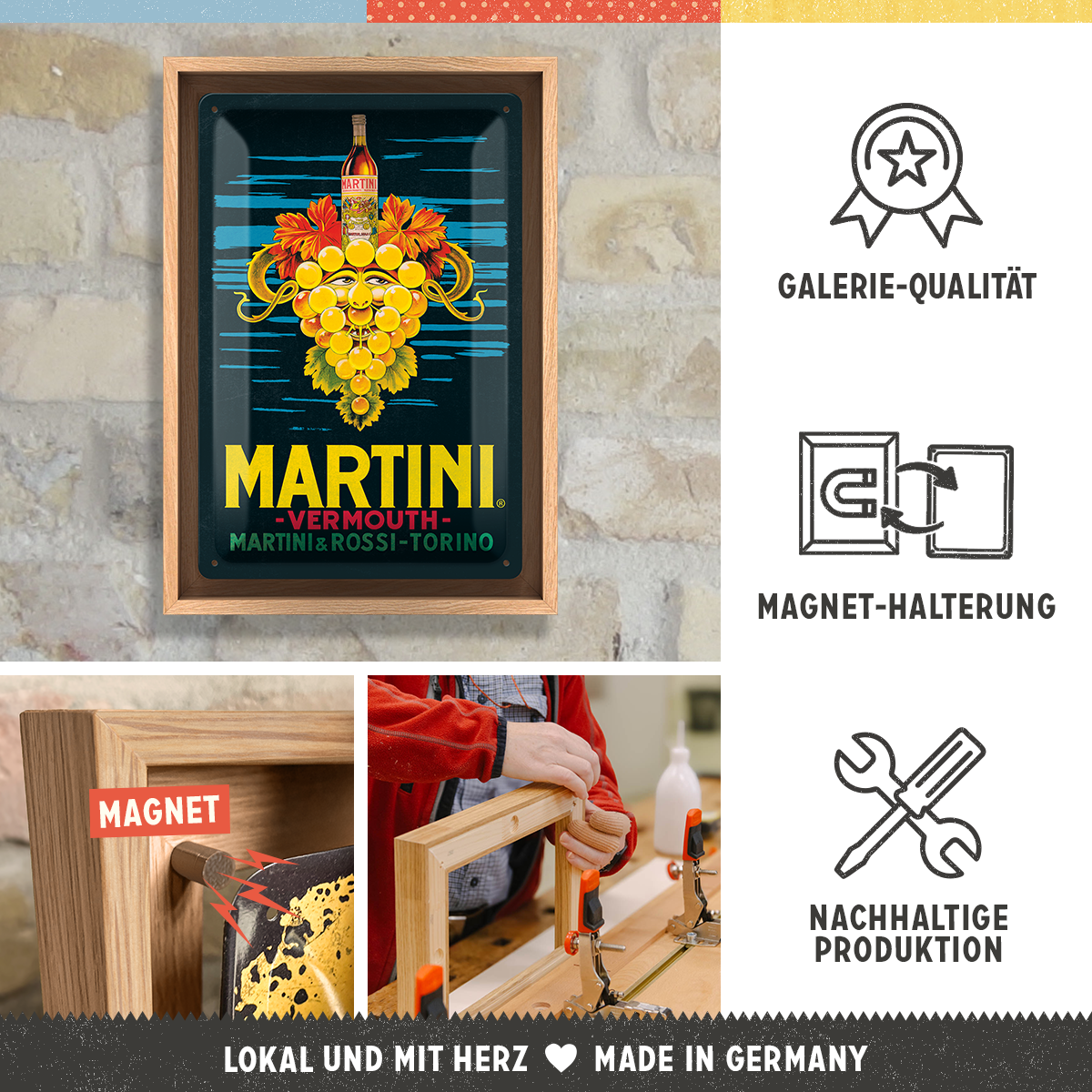 nostalgic-art-martini-vermouth-grapes-n-frame-m-edition-24x33-5-cm image 3