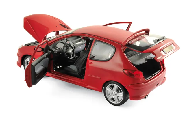 norev-peugeot-206-rc-2003-rosso-aden-red-1-18 image 1