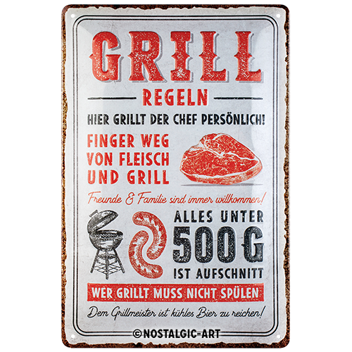 nostalgic-art-grillregeln-targa-in-metallo-20x30-cm-2 image 1