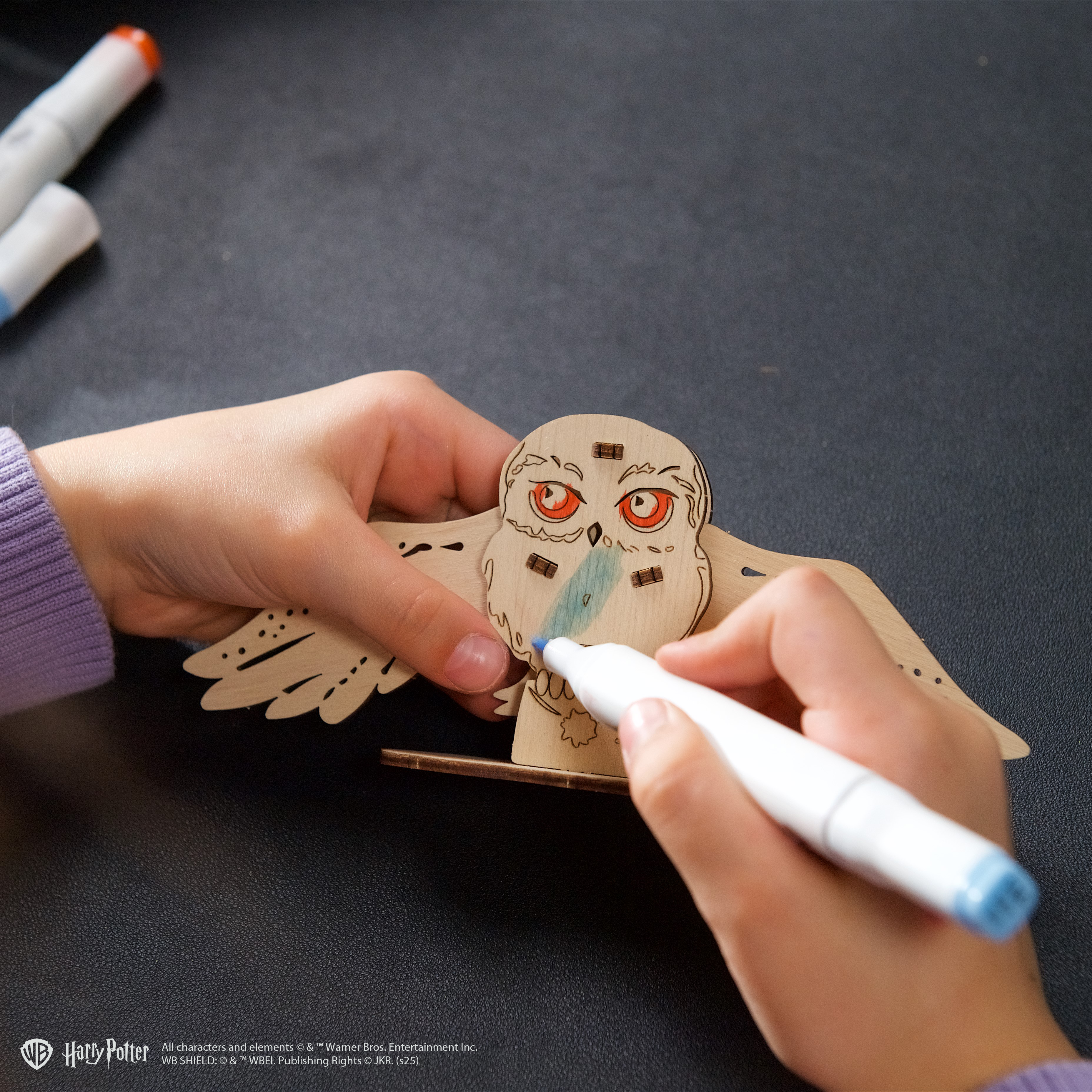 ugears-hedwig-gufo-modello-3d-da-colorare-harry-potter-in-legno image 5