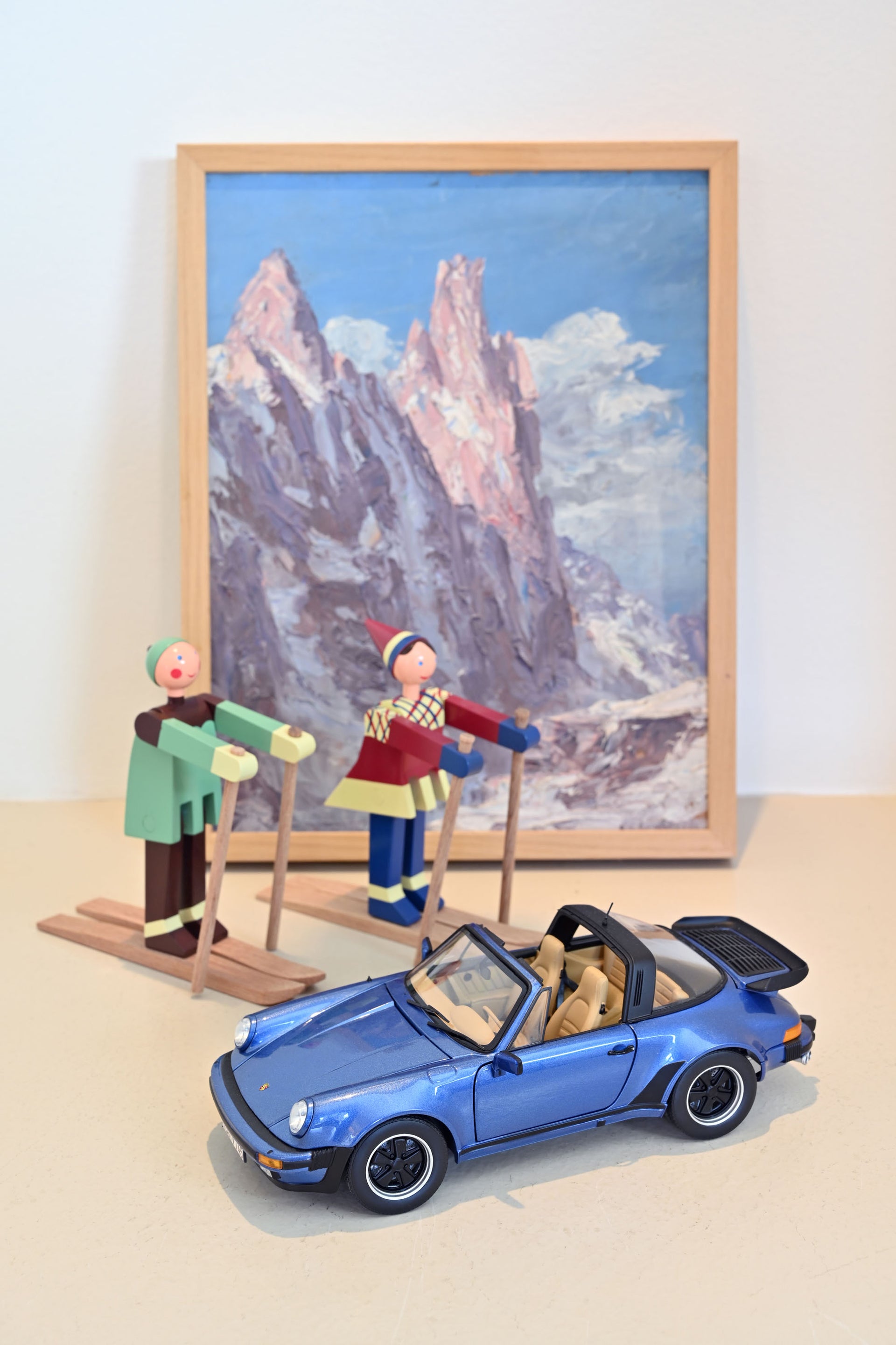 norev-porsche-911-turbo-targa-1987-blu-metallizzato-modellino-1-18 image 1