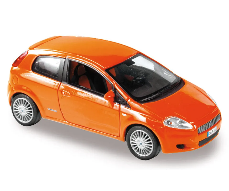 norev-fiat-grande-punto-2005-arancione-modellino-auto-1-43 image 1