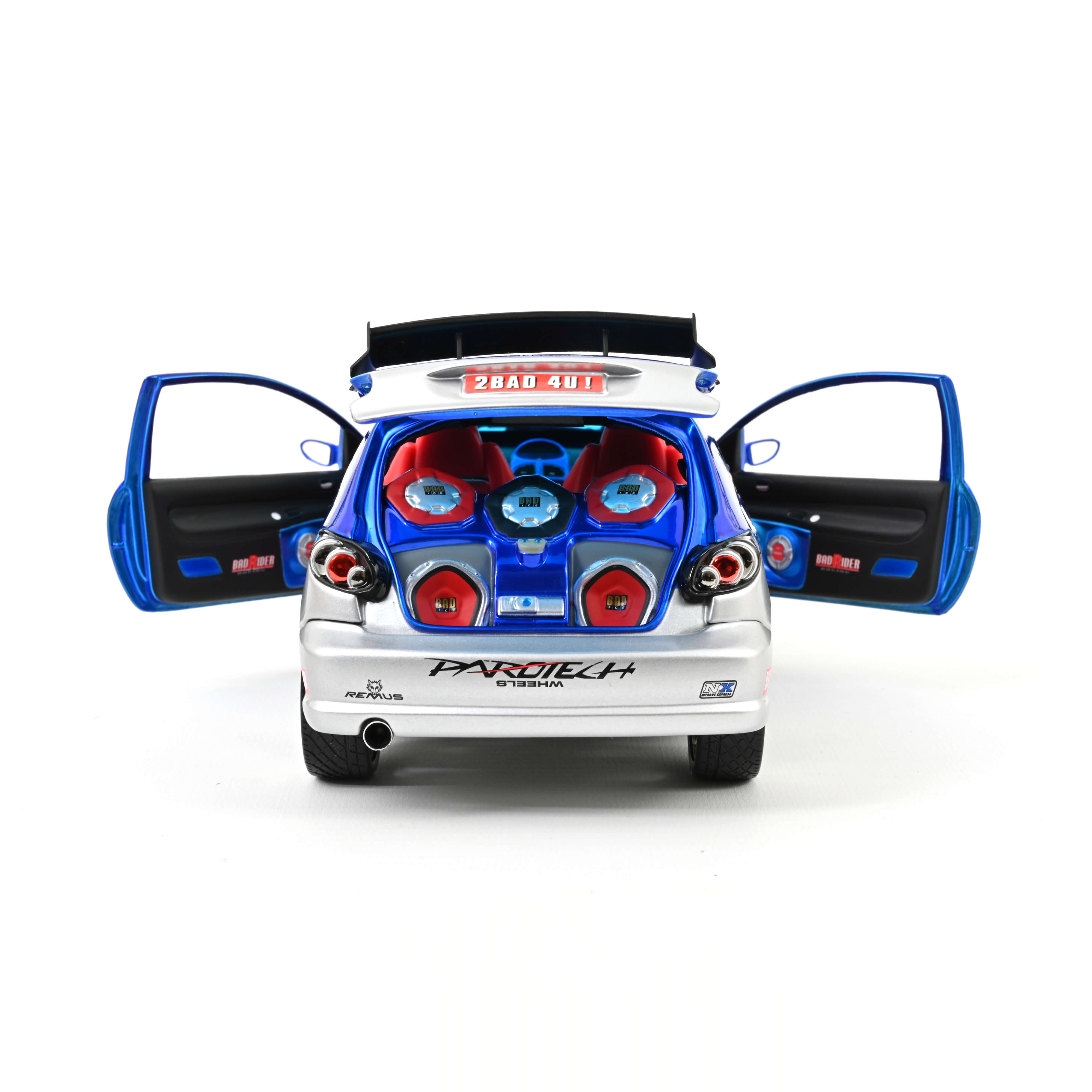 norev-peugeot-206-bad-rider-1-18-modellino-auto-tuner-jet-car image 5