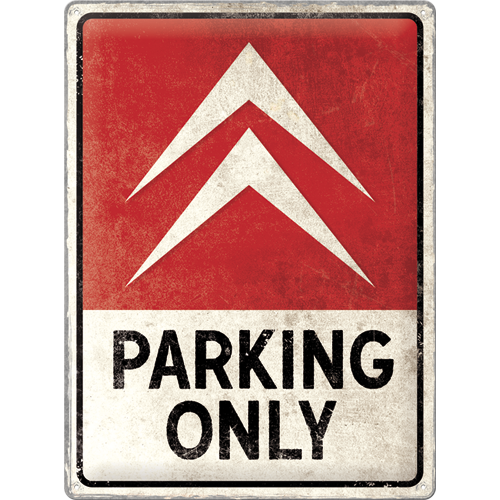 nostalgic-art-citroen-parking-only-targa-in-metallo-goffrata-30x40-cm image 1