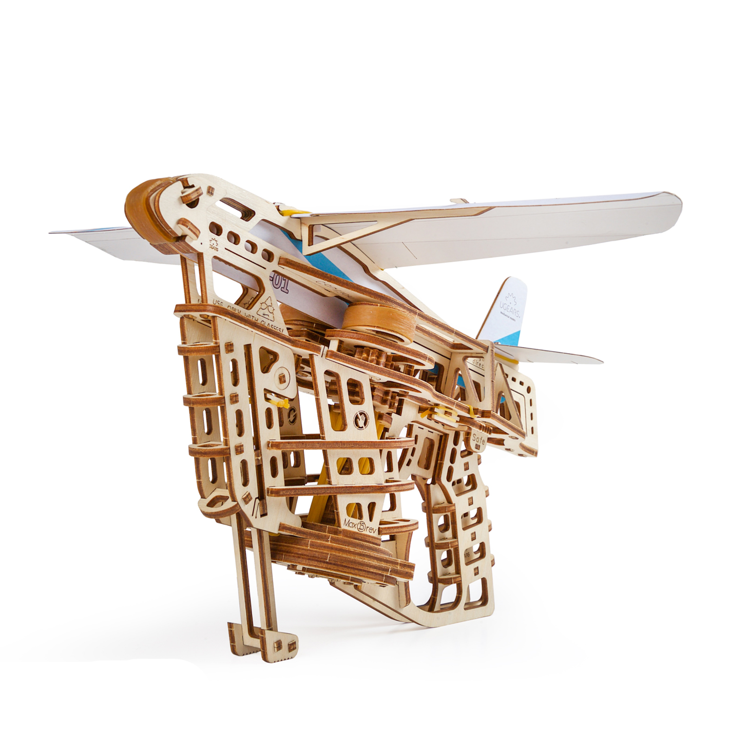 ugears-flight-starter-catapulta-meccanica-con-3-aerei image 2