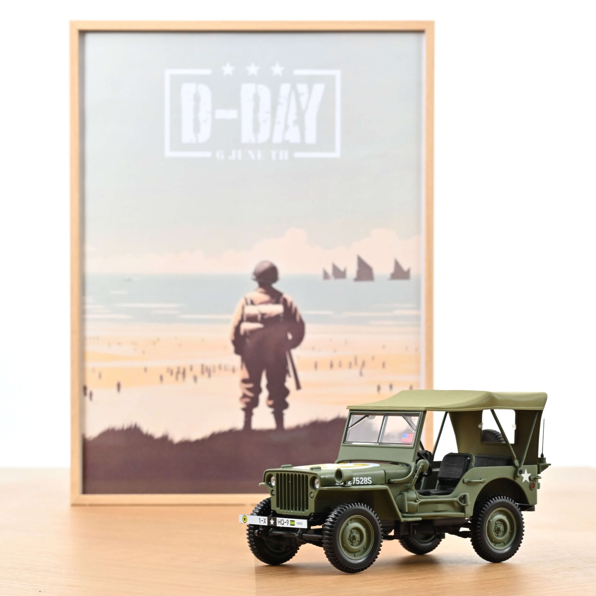 norev-jeep-army-1944-1st-div-inf-hq-modellino-1-18-edizione-200-pz image 1